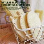 YIQINGJIE Natural Loofah Exfoliating Body Scrubber,4 Pack,Brown | Shower Loofah for Women and Men,Made with Eco-Friendly and Biodegradable Soft Shower Luffa Sponge