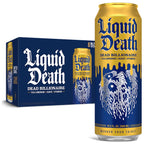 Buy now Liquid Death Iced Tea - Blueberry Buzzsaw (Blueberry-Flavored Black Tea), Less Sugar*, Boost of Caffeine, B Vitamins, No Artificial Sweeteners, 12 Fl Oz (Pack of 12) at indiglob india