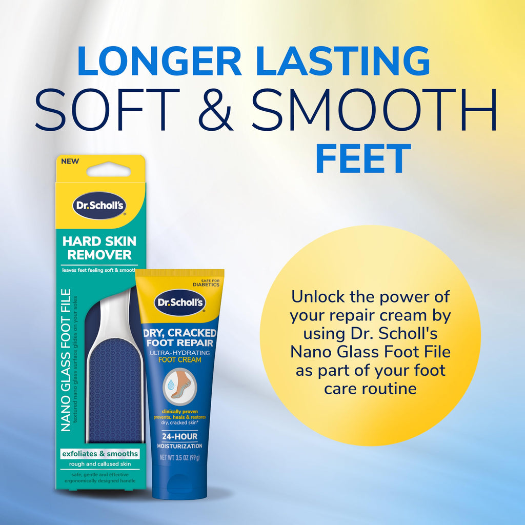 Dr. Scholl's Dry, Cracked Foot Repair Ultra-Hydrating Foot Cream Moisturizer, 3.5 oz, Skin Care Foot Lotion with 25% Urea for Dry Cracked Feet, Heals and Moisturizes for Healthy Feet