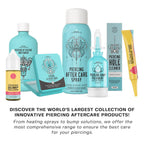 BASE LABORATORIES Piercing Aftercare Spray 4 oz, Saline Spray for Piercings | Ear Piercing Cleaner, Nose Piercing Spray, Saline Solution, Keloid Bump, Navel Care, Wound Wash, Belly Button Soak
