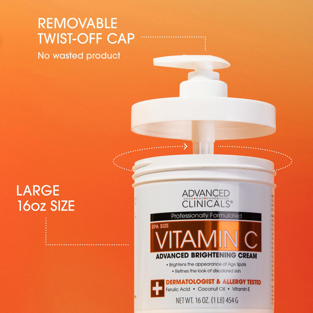 Buy now Advanced Clinicals Vitamin C Cream Visibly Brightening Body Lotion | Vitamin C Moisturizer Skin Care Body Cream For Women & Men Helps Visibly Improve Look Of Dark Spots & Uneven Skin Tone, 2-Pack at indiglob india