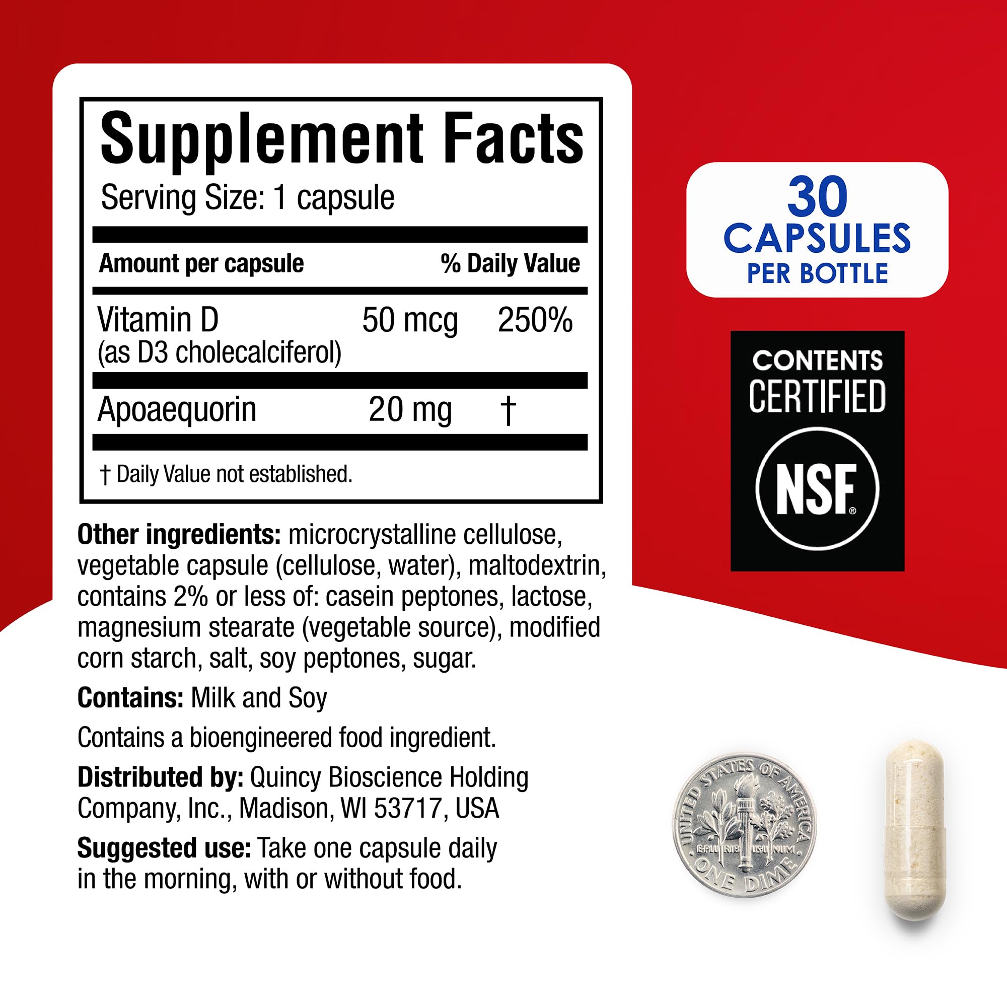 Prevagen Extra Strength with 7-Day Pill Minder, 30 Capsules, 3-Pack | For Your Brain, 3 Month Supply, 20mg Apoaequorin, 50mcg Vitamin D3