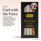Buy now Kitsch x Star Wars Satin Heatless Hair Curler â€“ Soft Hair Curlers to Sleep In for Heatless Curls Overnight â€“ Overnight Blowout Rods for Women â€“ Hair Styling Tools â€“ Light Side vs Dark Side, 6pc Set at indiglob india