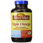 Nature Made Triple Omega 3 6 9 Supplements, 150 Softgels | Fish Free Omega 3 Fatty Acid Supplement with Flaxseed, Safflower & Olive Oils, Heart Health Support, 75 Day Supply