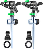 APT Sprinklers for Yard Lawn & Garden| 80 to 5800 Sq Ft Adjustable (2-Pack)