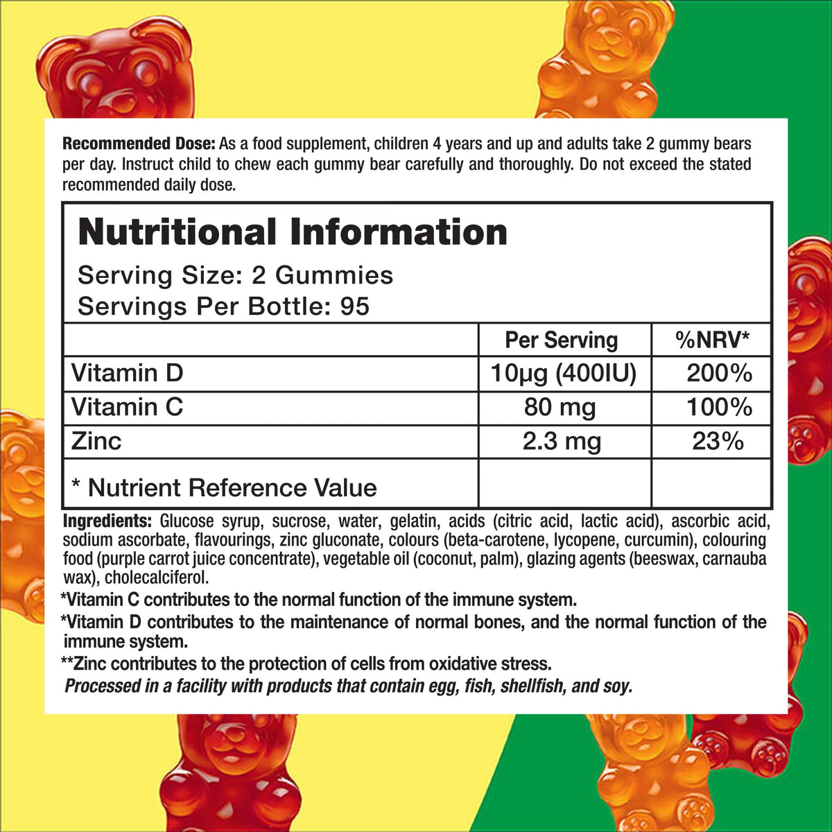 L'il Critters Kids Immune C Gummy Supplement with Vitamin C, Zinc and Vitamin D3 for Immune Support, 190 ct (95-190 day supply), 4 delicious flavors from America’s Number One Gummy Vitamin Brand