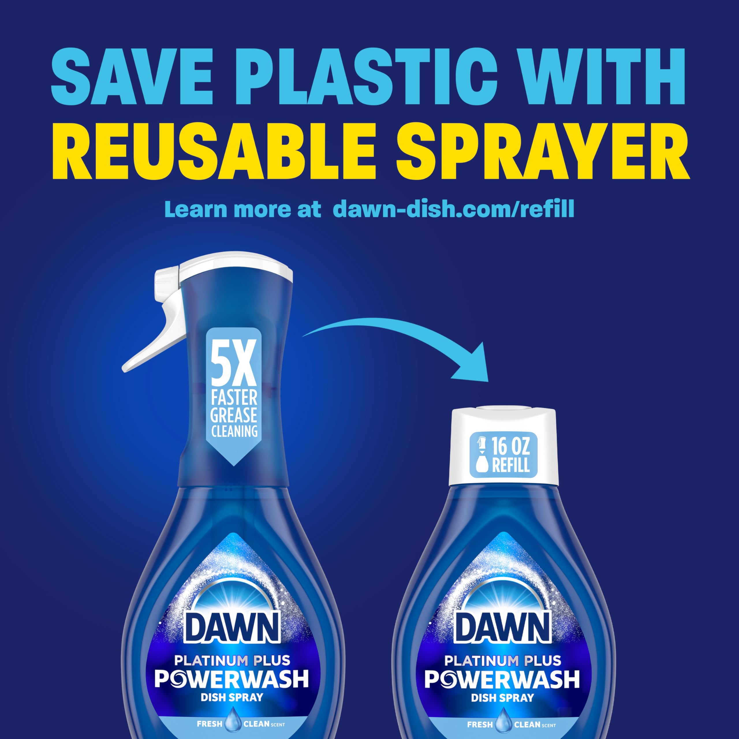 Buy now Dawn Platinum Powerwash Dish Spray, Dish Soap, Fresh Scent, 16 Fl Oz at indiglob india