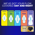 Buy now Always Maxi Feminine Pads For Women, Size 5 Extra Heavy Overnight Absorbency, With Wings, Unscented, Pack Of 20 at indiglob india