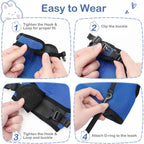 Buy now PETTOM Bunny Rabbit Harness with Stretchy Leash Cute Adjustable Buckle Breathable Mesh Vest for Kitten Small Pets Walking (Blue,S) at indiglob india