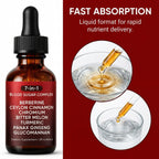 7-in-1 Complex Liquid Drops - Berberine with Ceylon Cinnamon, Chromium, Bitter Melon, Turmeric, Panax Ginseng & Glucomannan, Herbal Metabolic Support Supplement - 2fl oz