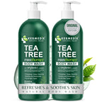 KESMEDIK Tea Tree Body Wash MaxTherapy with 100% Tea Tree Oil for Skin, Eucalyptus & Aloe Vera | Purifying Body Soap, Soothes & Refreshes Sensitive, Itchy Skin, Men & Women, 16 Fl Oz (Pack of 2)