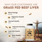 Ancestral Supplements Beef Liver Support Capsules, Iron & Energy, 180 Ct | Freeze-dried, Non-GMO Liver Rich in Heme Iron, Vitamin A & B12; Grass-fed, Desiccated, Vital Liver Support, Natural Liver