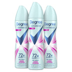 Degree Advanced Antiperspirant Dry Spray Sweat and Odor 3 Pack 3.8 oz | 72-Hour Sweat and Odor Protection For Women With Body Heat Activated® Technology