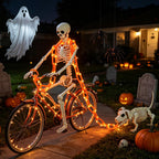 3Ft Skeleton & Dog Skeleton with Light Chain, Outdoor Halloween Decorations