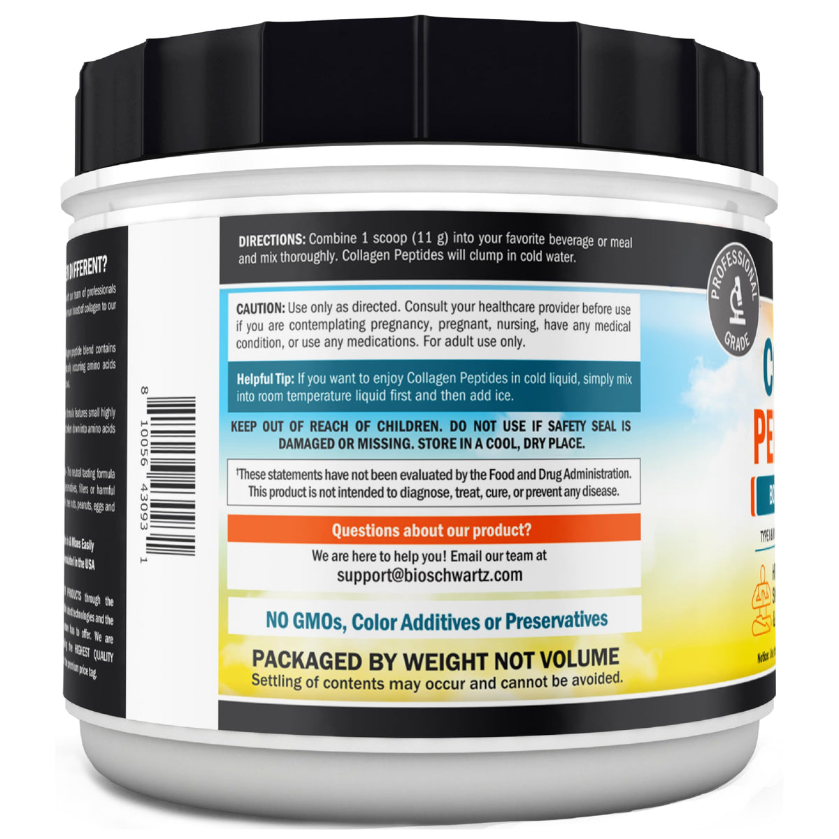 Collagen Peptides Powder for Women and Men, 16oz, 41 Servings, Unflavored