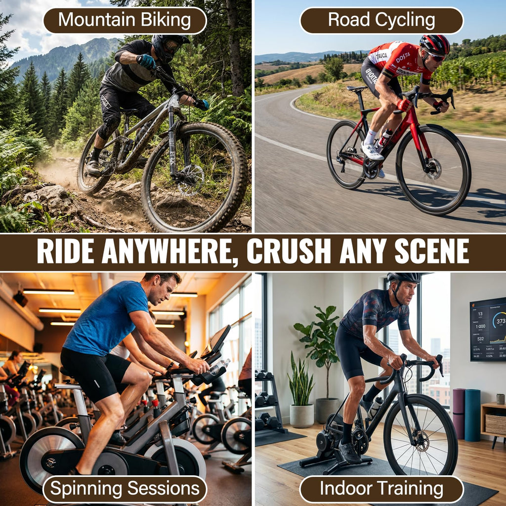 Bike Cleats - Compatible with Shimano SPD SM-SH51 & Look X-Track Pedals - for Indoor Cycling, Spinning & Mountain Biking Shoes - Easy Release, High Stability, Includes Allen Wrench