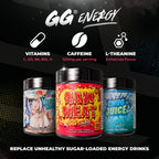 Gamer Supps GG Energy - Raw Meat by MeatCanyon (100 Servings) - Keto Friendly Gaming Energy and Nootropic Blend, Sugar Free + Caffeine + Vitamins + Immune Support, Powder Drink