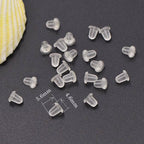 Silicone Earring Backs, 200 Pieces Clear Hypoallergenic Stoppers for Stud, Post, Hoop, Fishhook Earrings