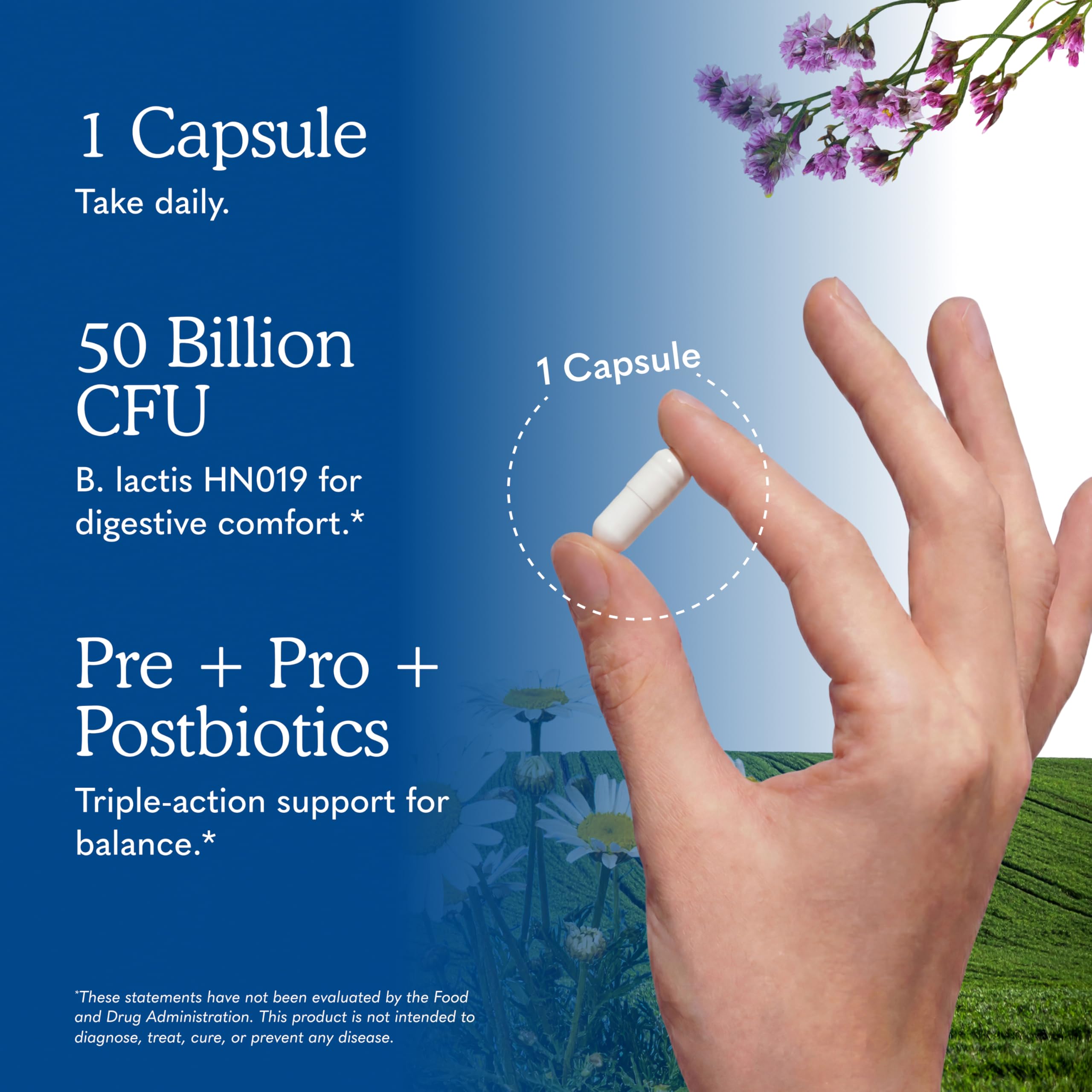 Garden of Life Dr Formulated Once Daily 3-in-1 Complete Prebiotics, Postbiotics & Probiotics for Women and Men - PRE + PRO + POSTBIOTIC Supplement for Gas & Bloating - 50 Billion CFU, 30 Day Supply