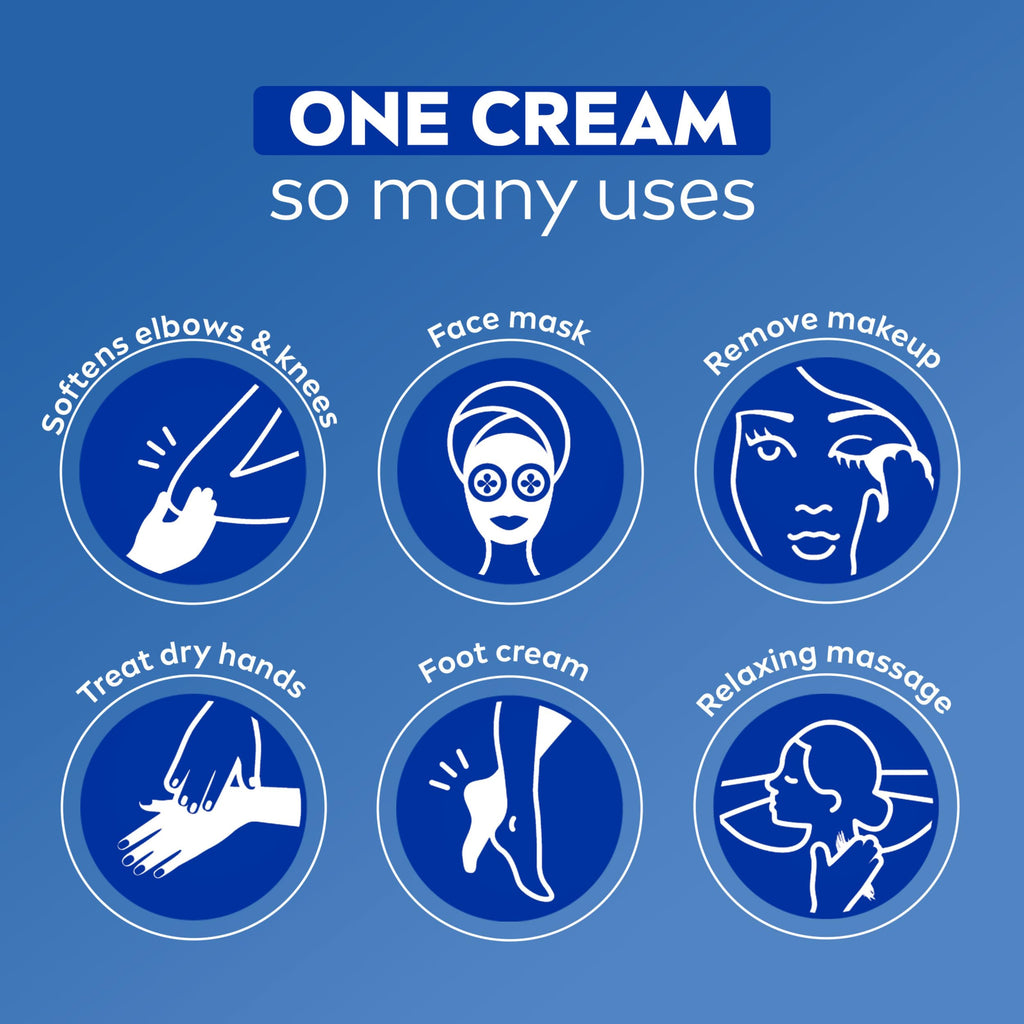 NIVEA Creme Body, Face and Hand Moisturizing Cream, 13.5 Oz Tin