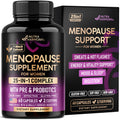 Menopause Supplements for Women - Black Cohosh, Pre & Probiotics - 60 Caps | Sweats & Hot Flashes Relief - Digestion, Sleep & Mood Support - 25in1 Complex - Dong Quai, Red Clover & Vitamins - Lab Tested
