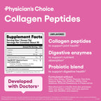 Physician's CHOICE Collagen Peptides Protein Powder, Grass Fed, 35 Servings | Hydrolyzed Collagen Protein, Grass Fed, Non-GMO, Unflavored, Supports Hair, Skin, Joint Health for Women & Men