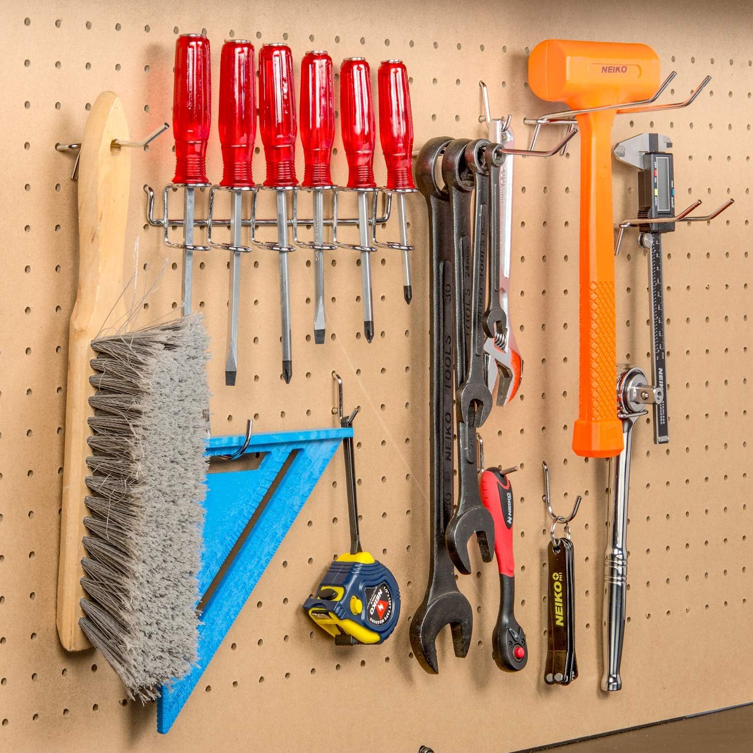 Buy now Hiltex 53106 Pegboard Hook Assortment Set, 50 Piece Heavy Duty, Pegboard Hooks for Tools, Garage & Workshops Hooks and Holders, Accessories for Craft Room, Wall Storage Shelving Peg Hooks at indiglob india