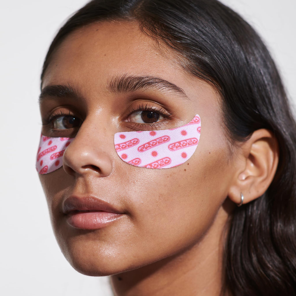 Topicals, Faded Brightening Under Eye Masks, Depuffs & Brightens, Set of 6 | Patches Hydrate & Cool, Reduce Dark Circles & Fine Lines, Kojic Acid, Caffeine, Niacinamide