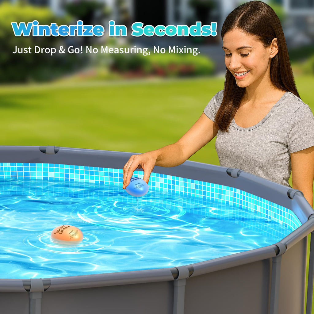 AquaJoyer Winter Pool Closing Kit, 3-in-1 Above Ground Pool Winterizing Kit for Above Ground & Inground Pools, Pool Closing Chemicals, Up to 30,000 Gallons, Easy to Use