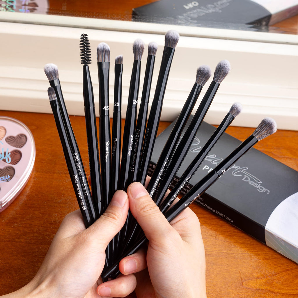 Bueart Design 12Pcs Professional Eyeshadow Makeup Brush Set