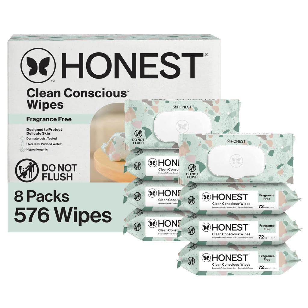 Buy now The Honest Company Hypoallergenic Multi-Use Baby Wipes for Sensitive Baby Skin Rainbow 60 Count at indiglob india