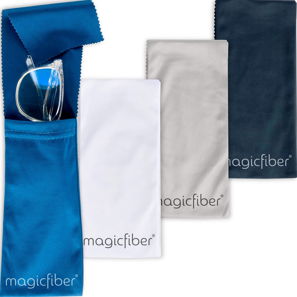 MagicFiber Soft Microfiber Glasses & Sunglasses Pouch Case, Eyeglass Bag