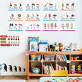 12 Pcs Alphabet Bulletin Board Set, ABC Number Line for Classroom Wall