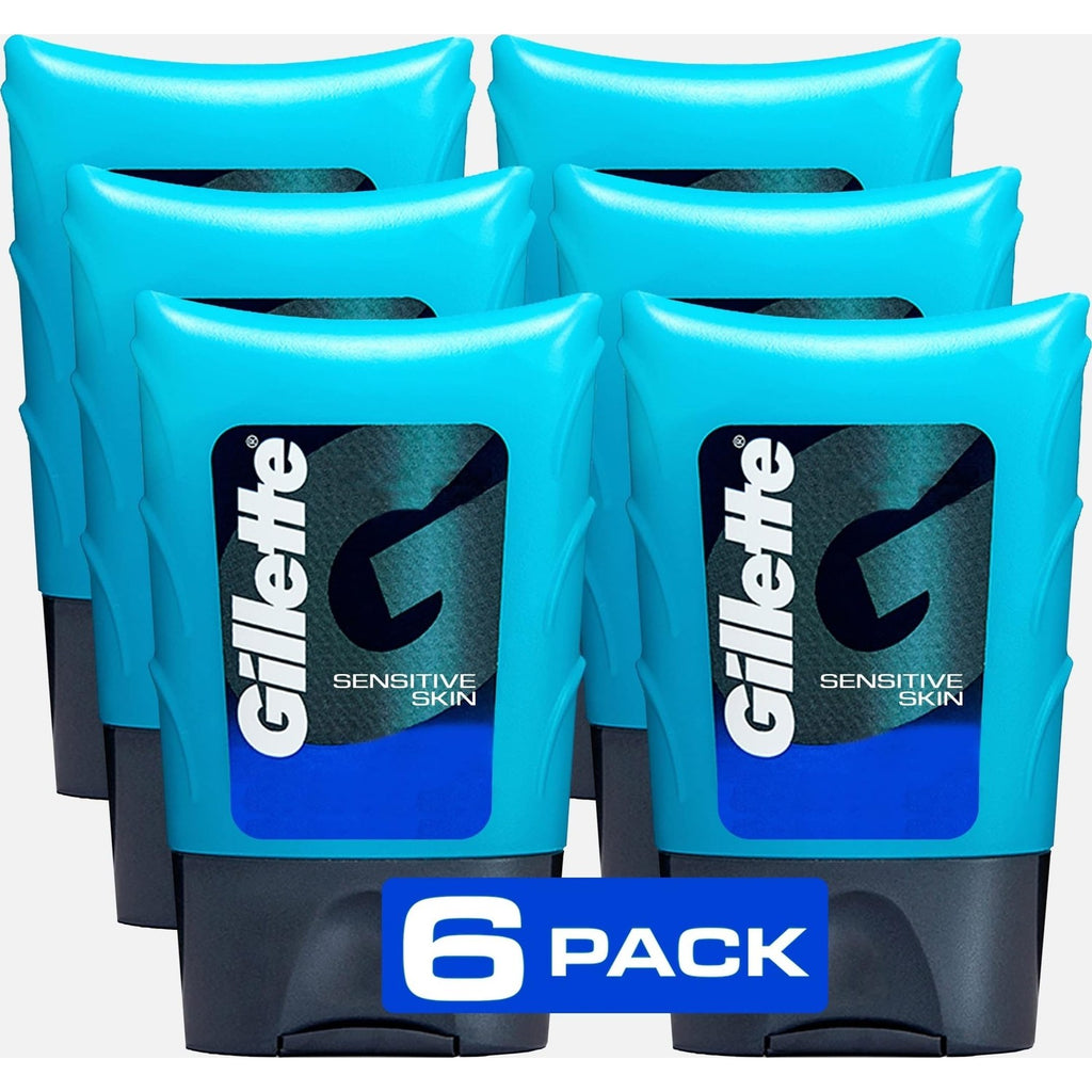Gillette After Shave Gel for Men, Aftershave for Men, After Shave Lotion for Men, Calms, Soothes and Refreshes Sensitive Skin, Light Fragrance, 2.5 oz, Pack of 6, After Shave Cologne Men, Aftershave