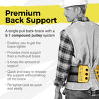 Buy now Adjustable Back Brace with 5-to-1 Compression Pulley System for Lumbar Support & Back Pain - Immediate Relief from Sciatica, Scoliosis, Bulging/Herniated Disc - Lightweight/Breathable, X-Large at indiglob india