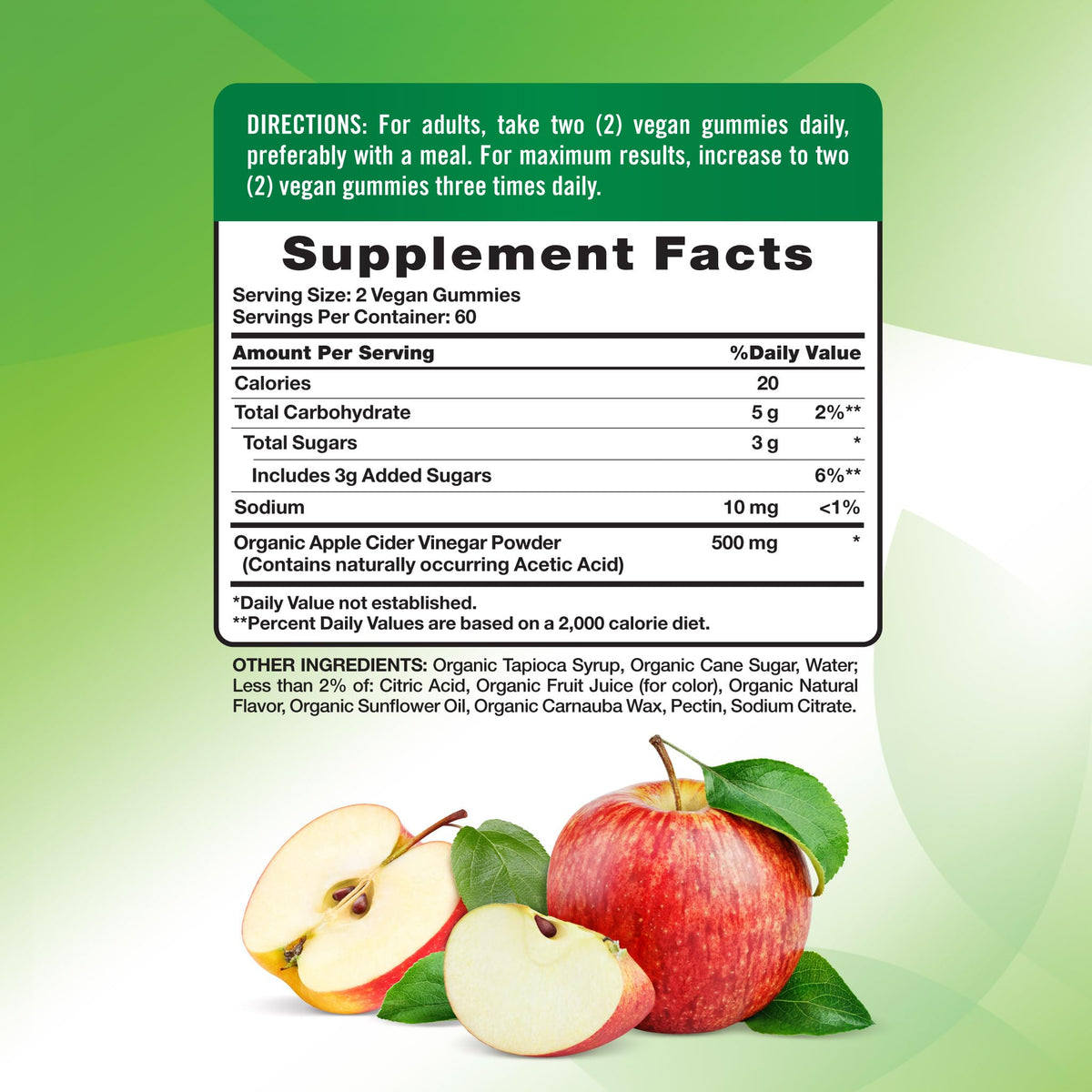 Nature's Truth Organic Apple Cider Vinegar Gummies | 120 Count