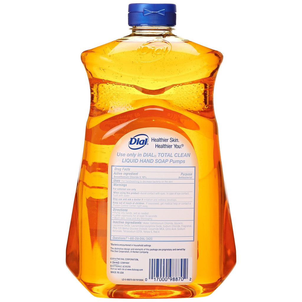 Dial Gold Antibacterial Liquid Soap with Moisturizer, 7.5 Oz Pump Bottle + 52 Oz Refill