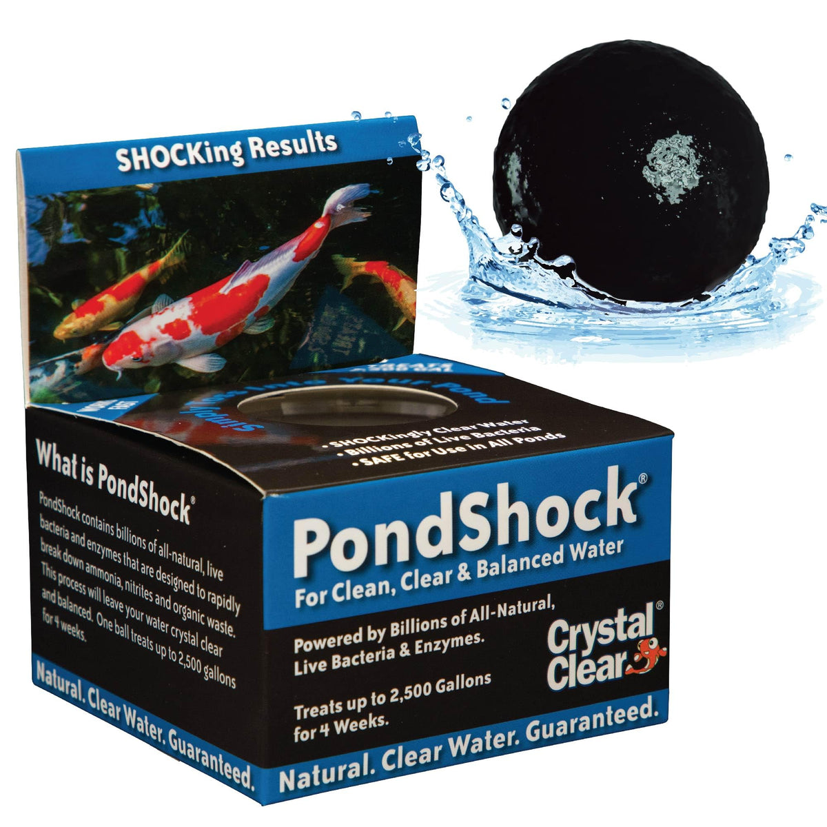 CrystalClear PondShock Ball Freshwater Clarifier, Enzymes Shock Treatment