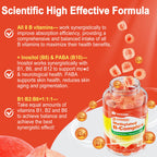 Super Vitamin B Complex Filled Gummies for Women Men, Methylated w/Omega 3 | Magnesium, CoQ10, Ashwagandha, Vitamin C, TMG -All B - B1, B2, B3, B5, B6,B7,B9,Methyl B12, Inositol, PABA, Sugar Free, 2Pack