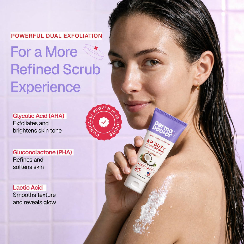 DERMAdoctor KP Bump Eraser Body Scrub, 10% AHAs + PHAs, Rough & Bumpy Skin