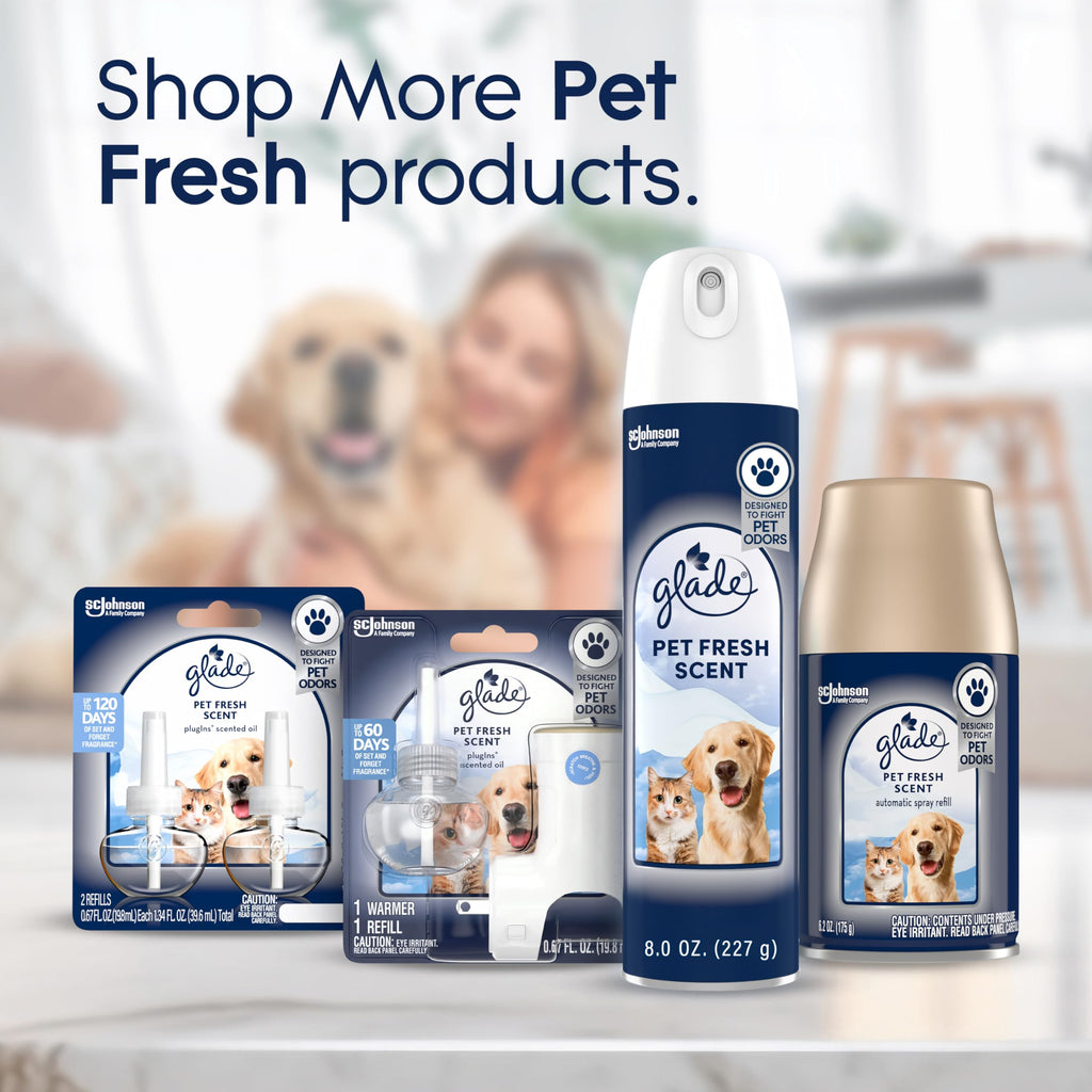 Glade Automatic Spray Air Freshener Refill, Pet Fresh Scent, 2 Count