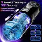 Male Masturbator Sex Toys for Men - AI Sync Male Sex Toy 9S Penis Pump & 9 Thrusting Rotating & 9 Vibrating Sucking Licking Modes Pocket Pussy Stroker Mens Sex Toy with LCD APP for Adult Toys & Games