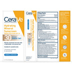 CeraVe Tinted Sunscreen for Face, Mineral SPF 30 Moisturizer, Medium, 1.7oz | Skin Care, Face Sunscreen, Hyaluronic Acid, Zinc Oxide, Titanium Dioxide, Sheer Tint, Healthy Glow, Blends Seamlessly