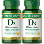Nature's Bounty Vitamin D3 5000 IU Softgels, 240 Count