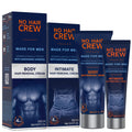 No Hair Crew Intimate/Private At Home Hair Removal Cream for Men - Painless, Flawless, Soothing Depilatory for Unwanted Coarse Male Body Hair, 100ml