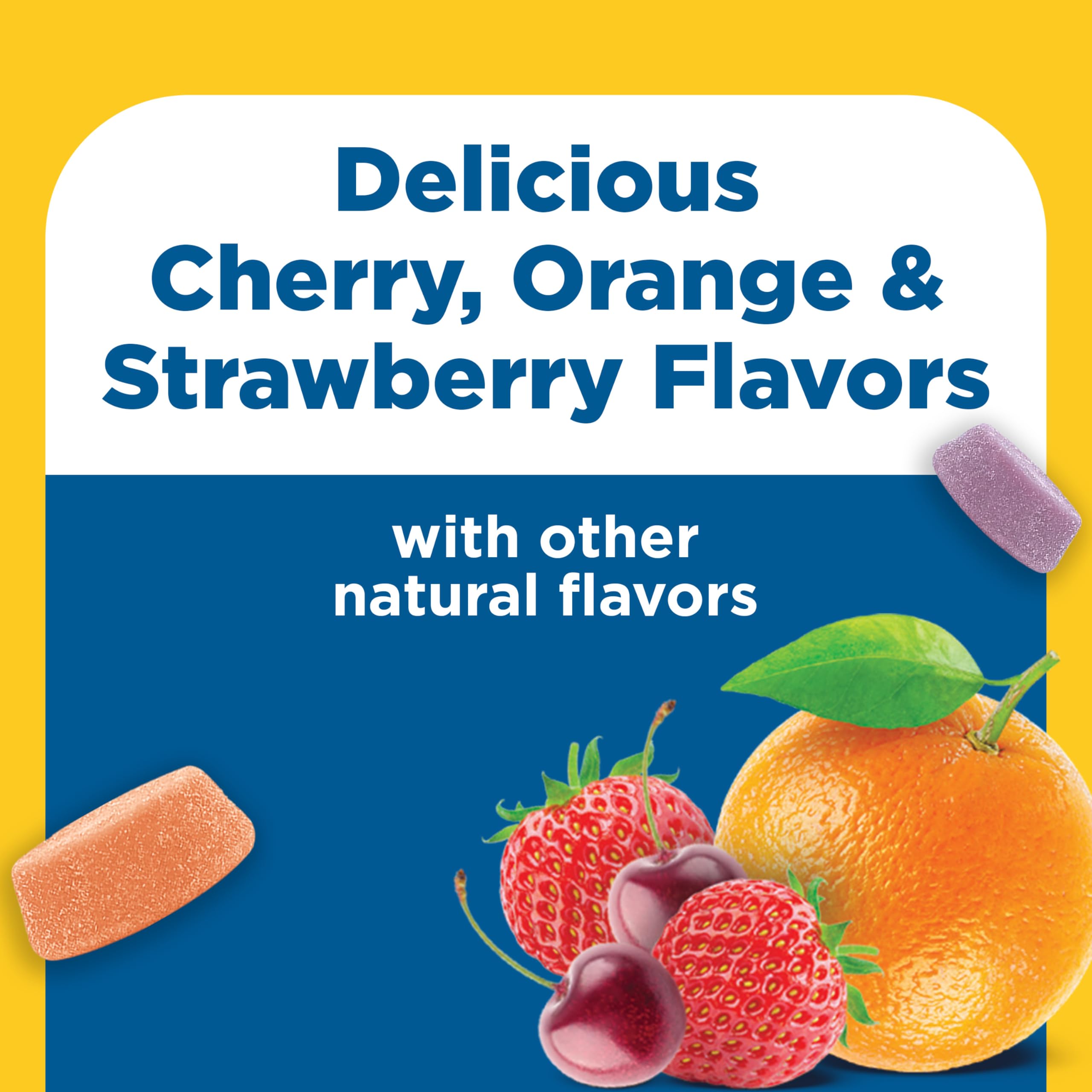Nature Made Calcium Gummies 500 mg per Serving with Vitamin D3, 80 Gummies | Calcium Supplement for Bone Support, Calcium with Vitamin D Gummies, Cherry, Orange and Strawberry Flavors, 40 Day Supply