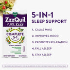 Buy now ZzzQuil Pure Zzzs Complete Sleep, Melatonin 10mg, L-Theanine, GABA, with Ashwagandha, and Magnesium, Melatonin Sleep Aid, 100 Count at indiglob india