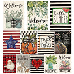 AVOIN colorlife Set of 12 Seasonal Holiday Garden Flags 12x18 Inch