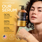 Vitamin C Serum for Face with Stem Cells & Hyaluronic Acid 8 Oz | Anti-Aging, Brightening, Hydrating Face Serum for All Skin Types, Cruelty Free, Made in USA, with Aloe Vera & Vitamin E