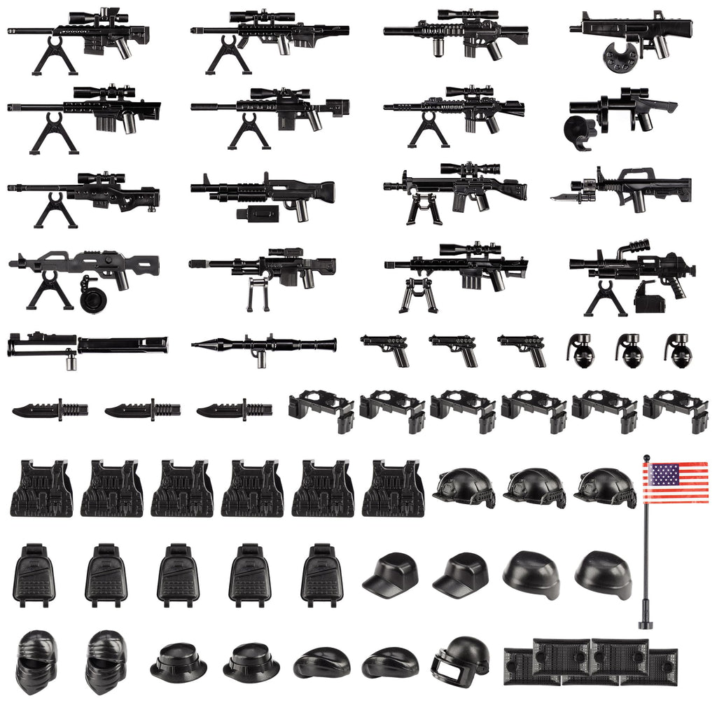 Buy now 83 Pcs Toy Soldiers Figures US Army Battle Toy Set - Weapons Pack Military Weapon Battle Building Blocks Compatible with Major Brand, 3 Years Old and up at indiglob india